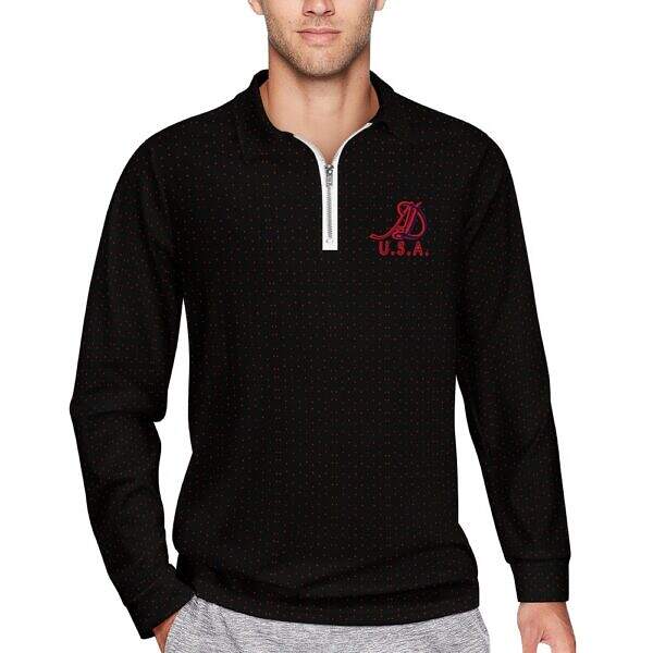 ArtDoggy™ Men's Half-Zip Long Sleeve Polo