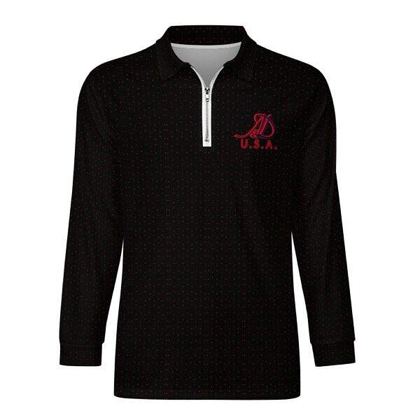 ArtDoggy™ Men's Half-Zip Long Sleeve Polo
