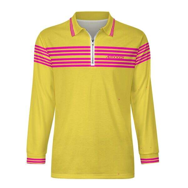 ArtDoggy™ Men's Half-Zip Long Sleeve Polo