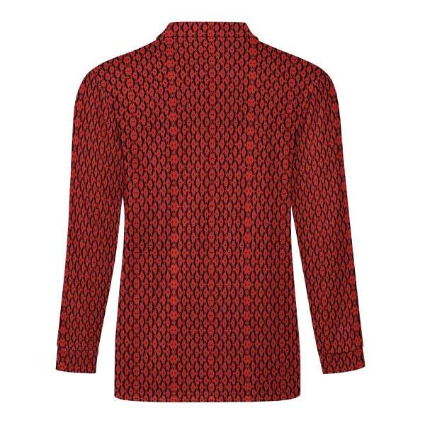 ArtDoggy™ Men's Half-Zip Long Sleeve Polo