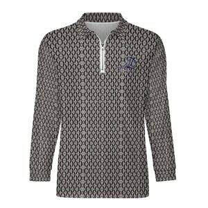 ArtDoggy™ Men's Half-Zip Long Sleeve Polo