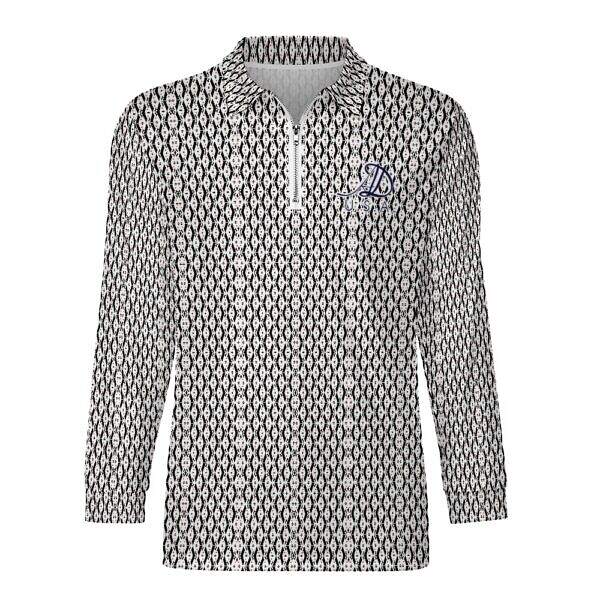 ArtDoggy™ Men's Half-Zip Long Sleeve Polo