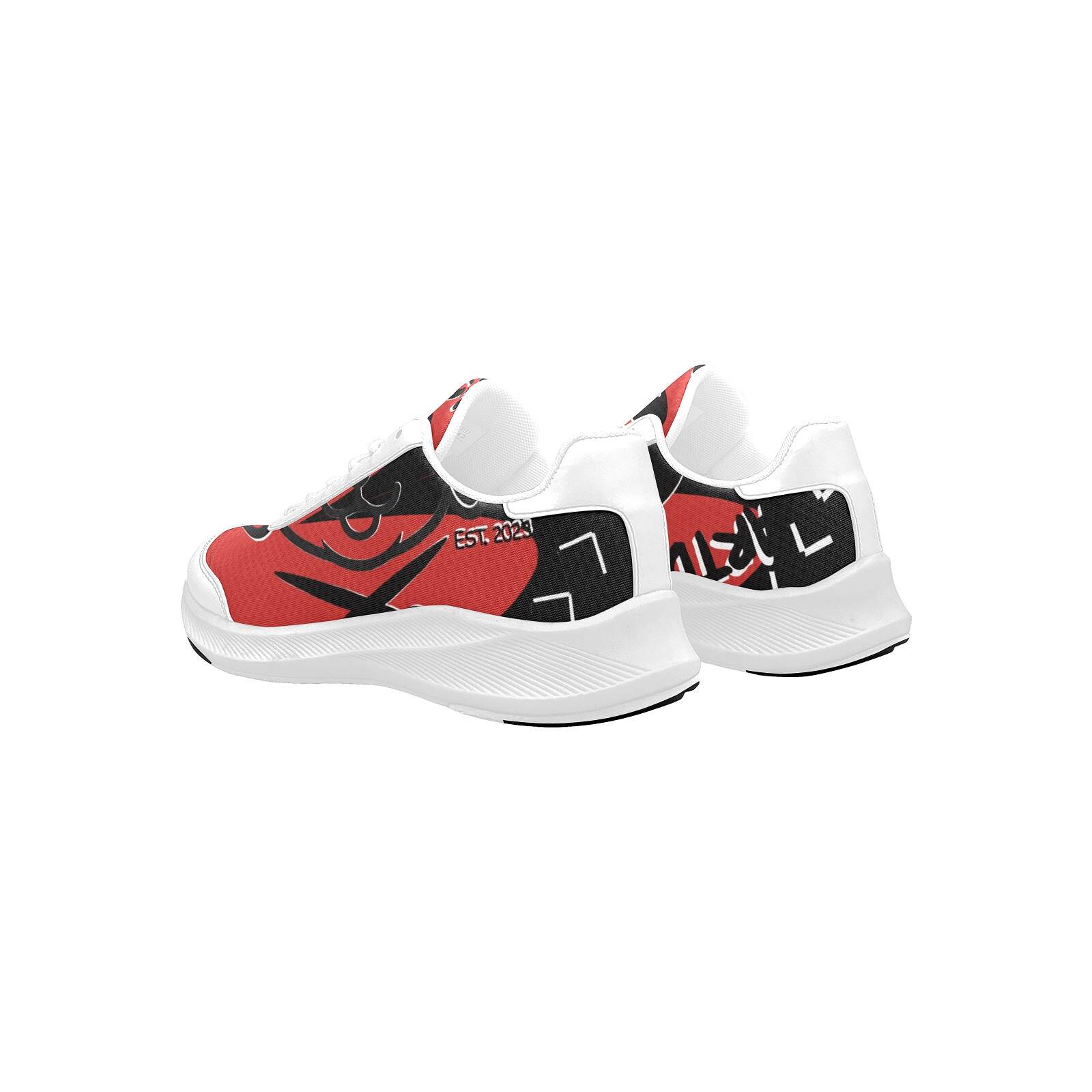 ArtDoggy™ Women's Running Shoe | Print Shop in fire brick red