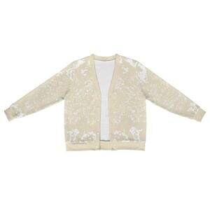 ArtDoggyâ„¢ Men’s Cardigan | Microwave in off white ArtDoggyâ„¢ Men's Cardigan | Microwave in off white