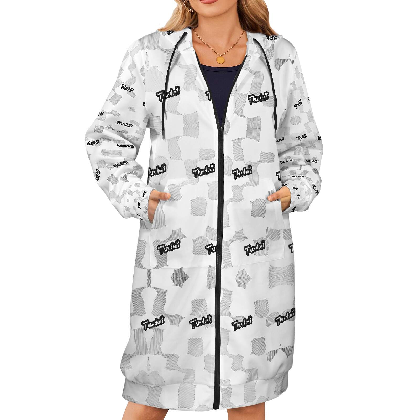 then dont womens long hoodie proto - Image 25