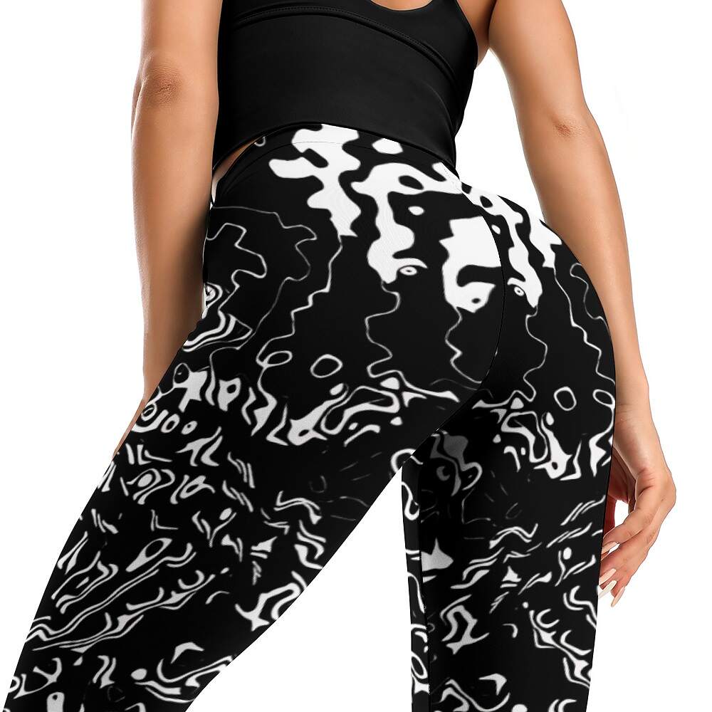 ArtDoggy™ proto microwave white ladies fitness pants - Image 3