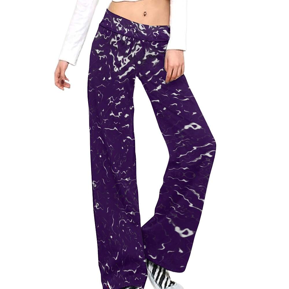 ArtDoggy™ Women's Yoga Pants | Ripple in indigo purple