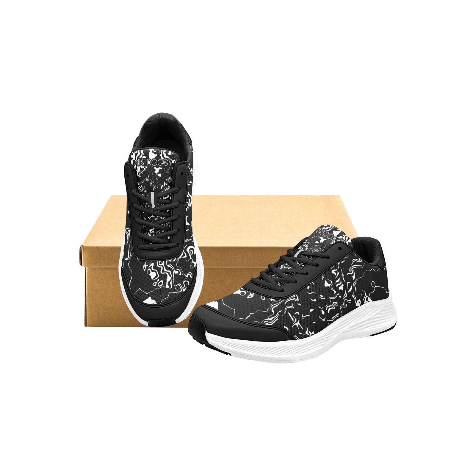 ArtDoggy™ Women's Performance Shoes | White Microwaves in black