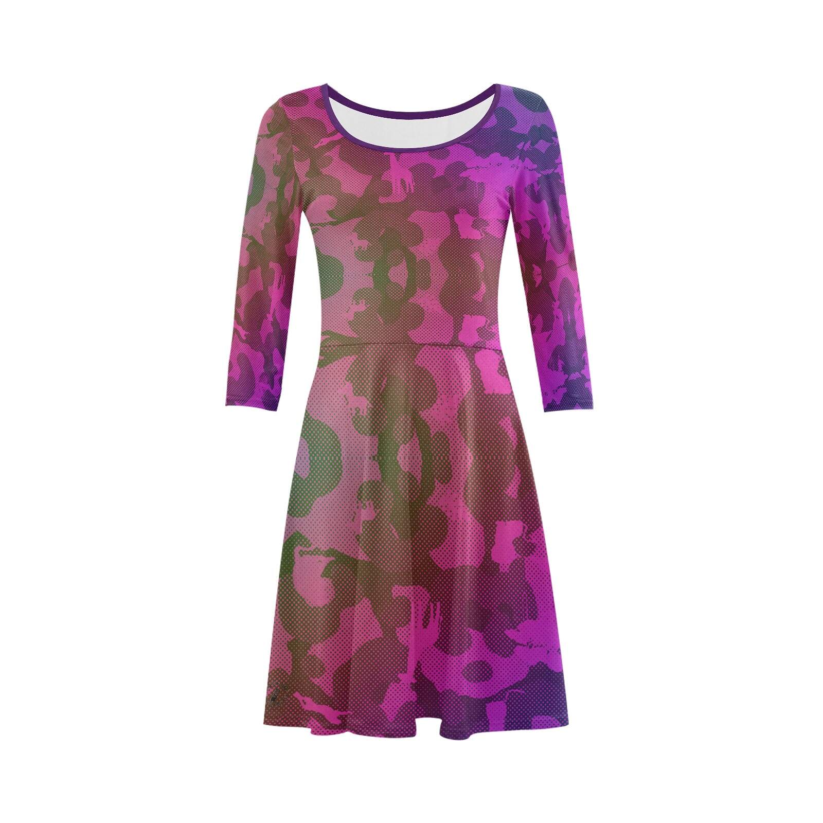 The-printer-lost-his-job™ Women's 3/4 Sleeve Cocktail Dress | Neon Safari