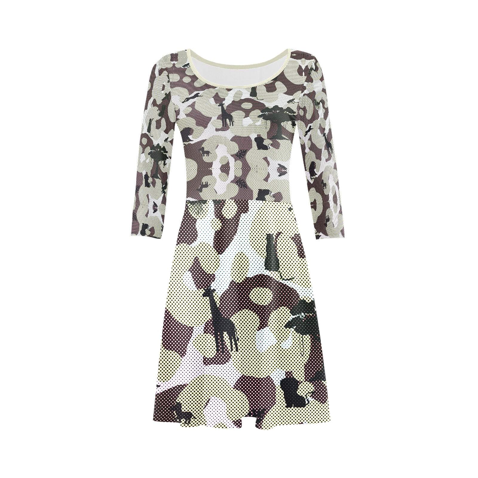 The-printer-lost-his-job™ Women's 3/4 Sleeve Cocktail Dress | Neon Safari