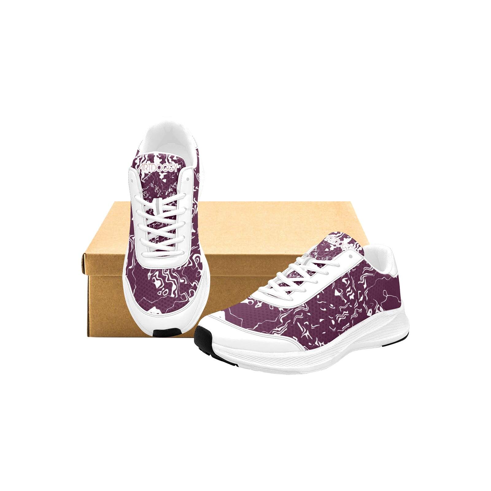 ArtDoggy™ Women's Performance Shoes | White Microwaves in pepper purple