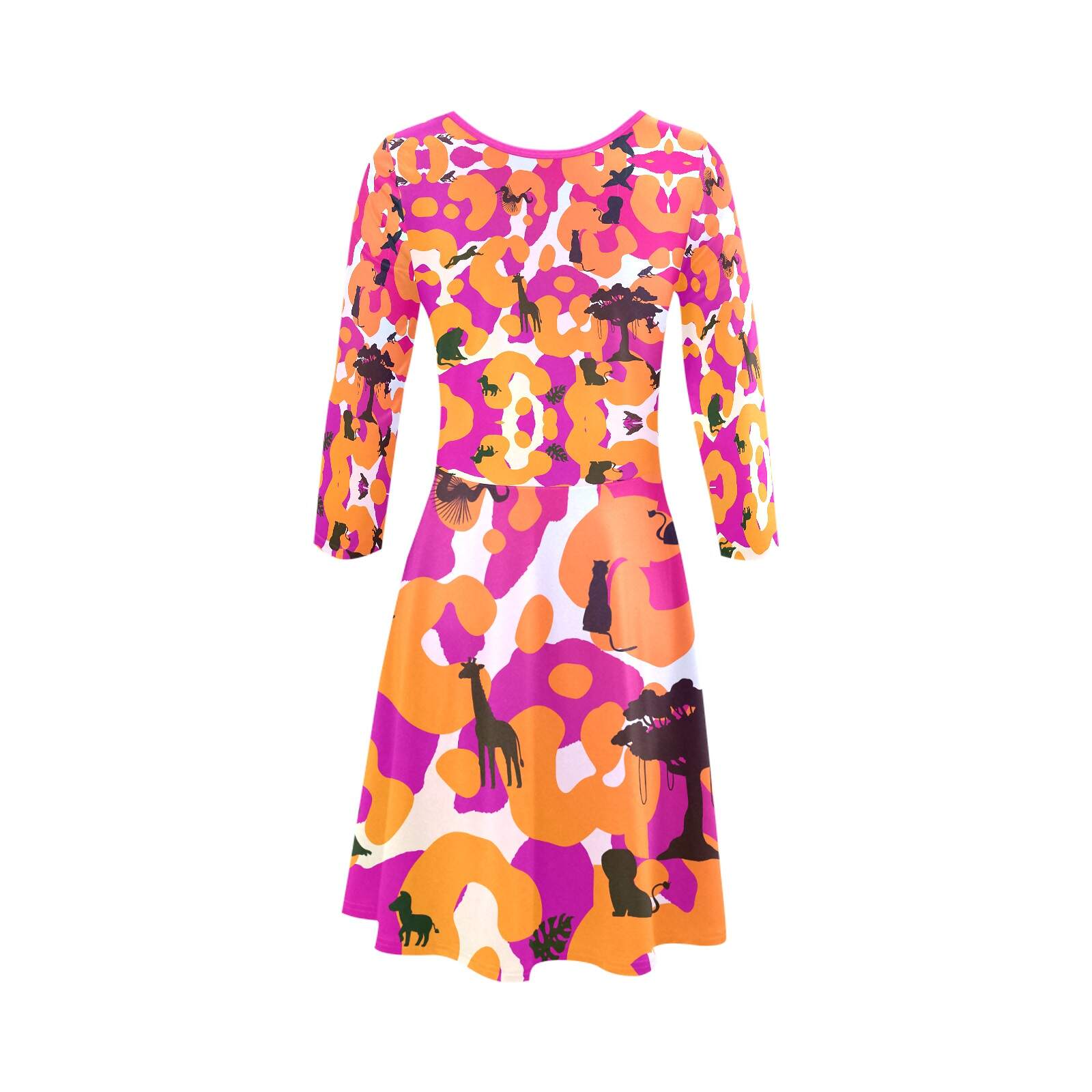 The-printer-lost-his-job™ Women's 3/4 Sleeve Cocktail Dress | Neon Safari