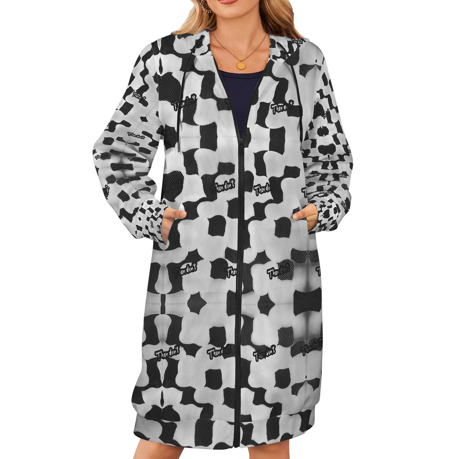 then dont womens long hoodie proto - Image 55