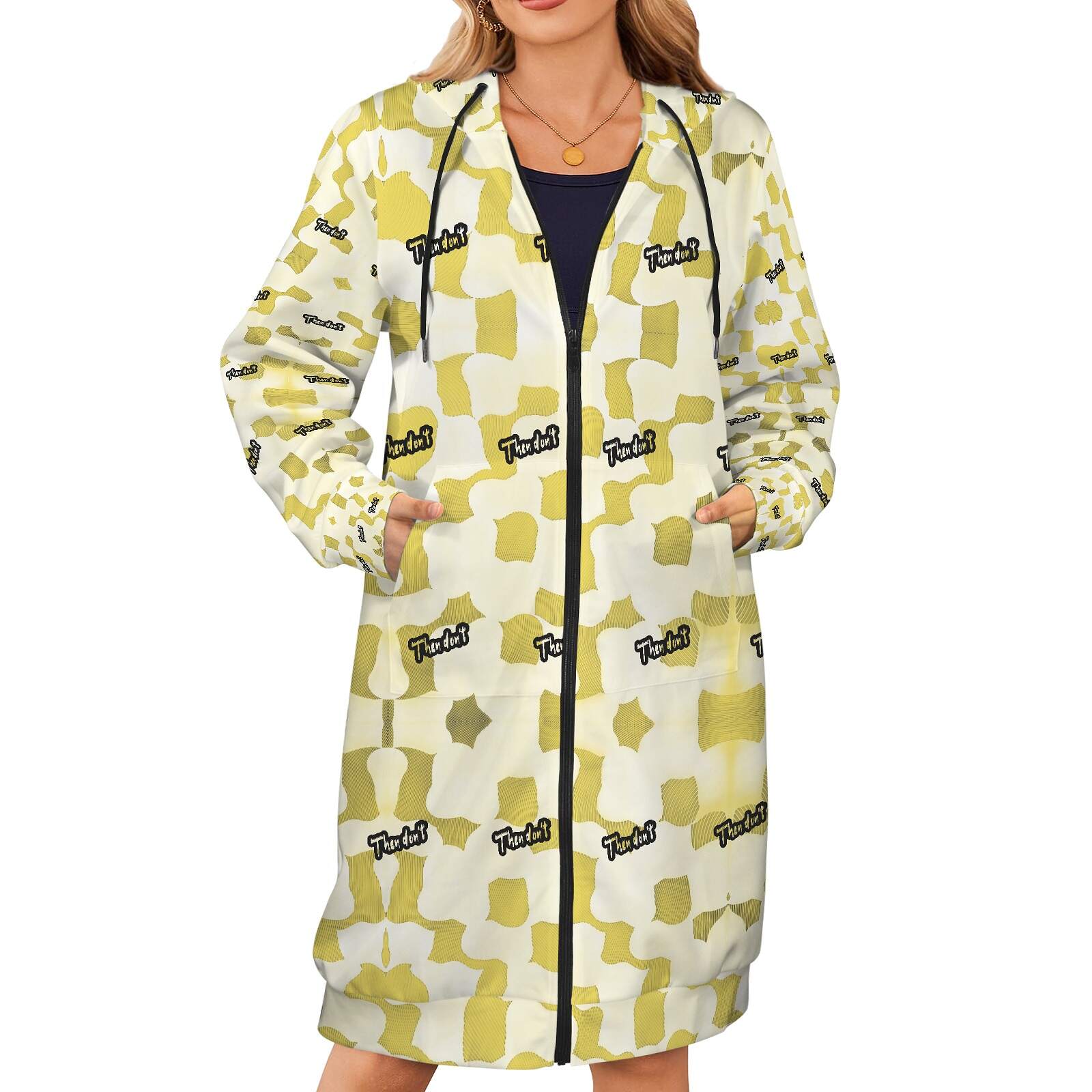 then dont womens long hoodie proto - Image 19