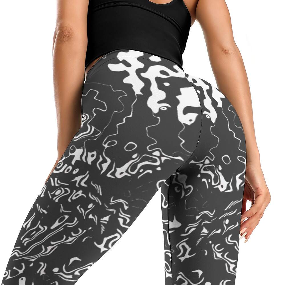 ArtDoggy™ proto microwave white ladies fitness pants - Image 11