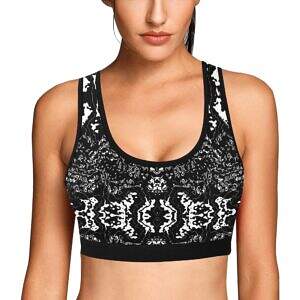 ArtDoggy™ sports bra womens white microwave