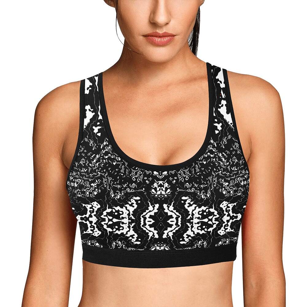ArtDoggy™ sports bra womens white microwave