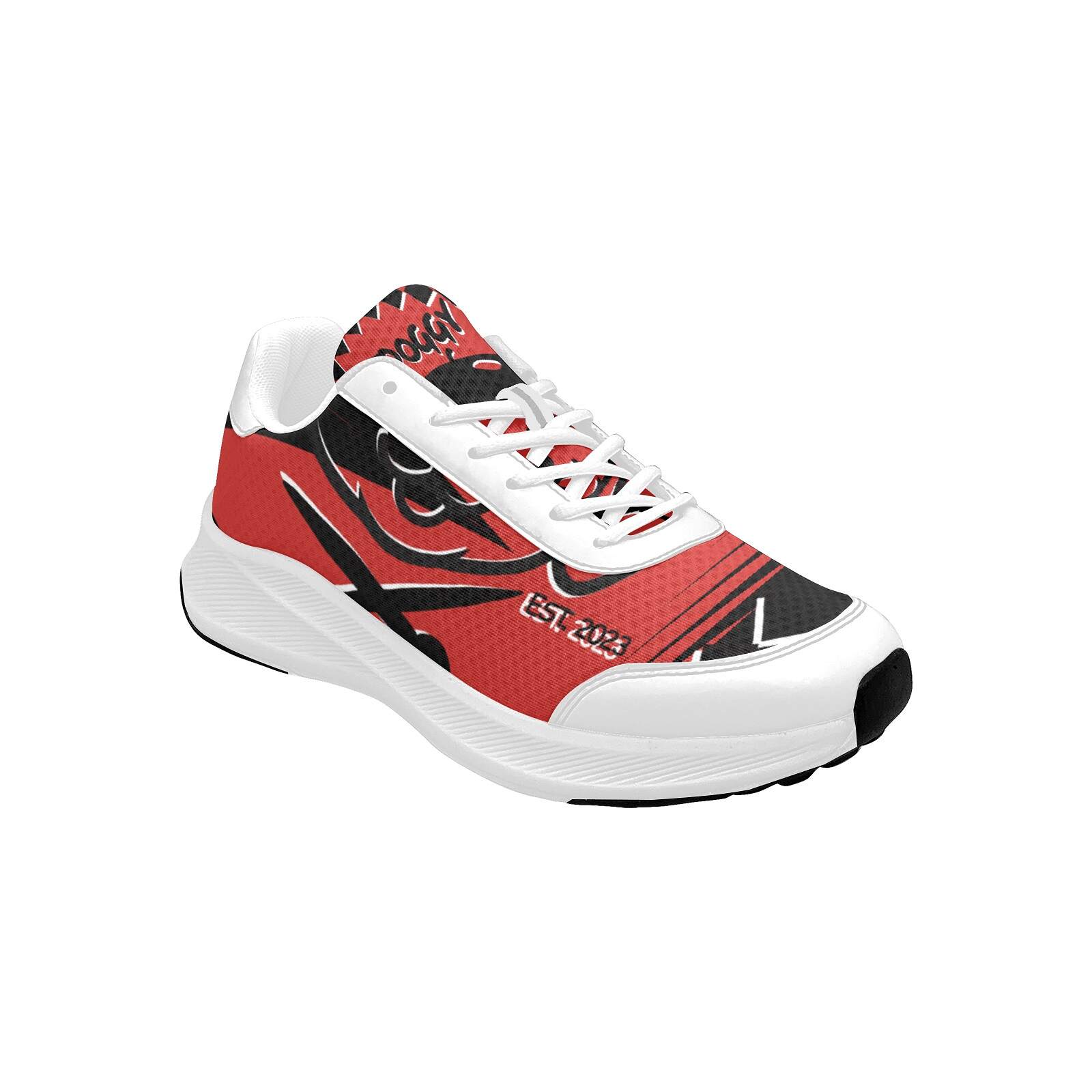 ArtDoggy™ Women's Running Shoe | Print Shop in fire brick red