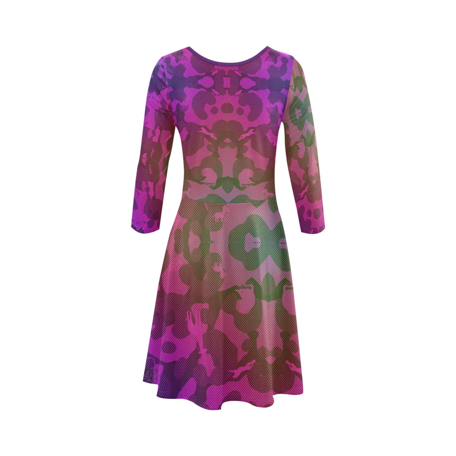 The-printer-lost-his-job™ Women's 3/4 Sleeve Cocktail Dress | Neon Safari