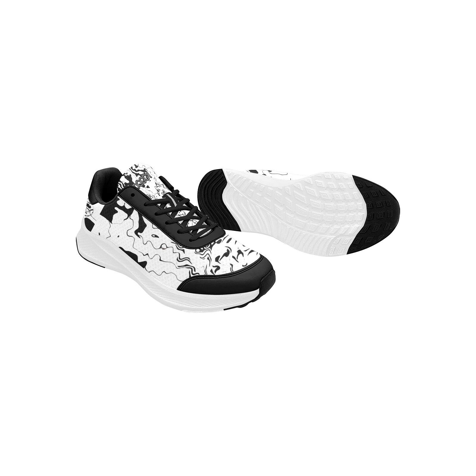 ArtDoggy™ Women's Performance Shoes | Black Microwaves in white
