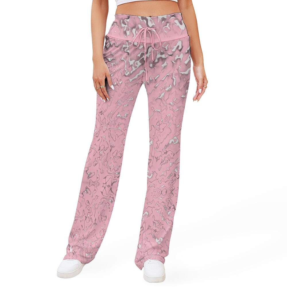 ArtDoggy™ Women's Yoga Pants | Ripple in light pink