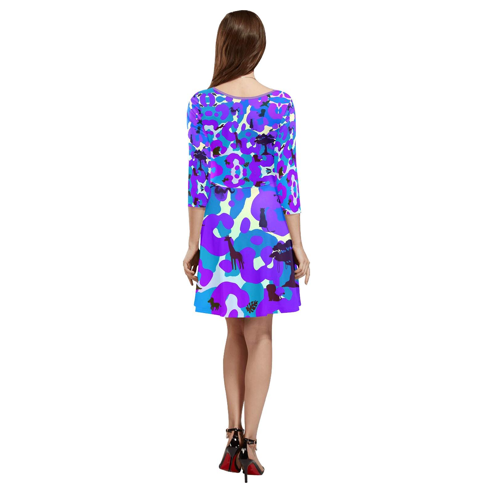 The-printer-lost-his-job™ Women's 3/4 Sleeve Cocktail Dress | Neon Safari