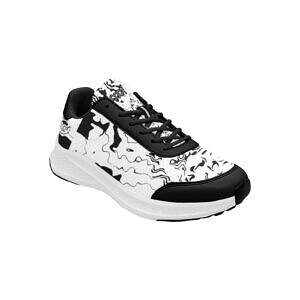 ArtDoggy™ Women's Performance Shoes | Black Microwaves in white