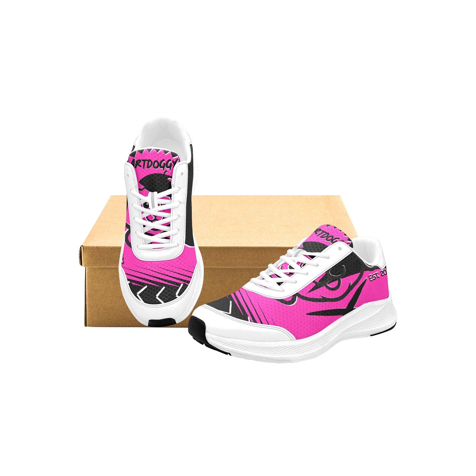 ArtDoggy™ Women's Running Shoe | Print Shop in deep pink