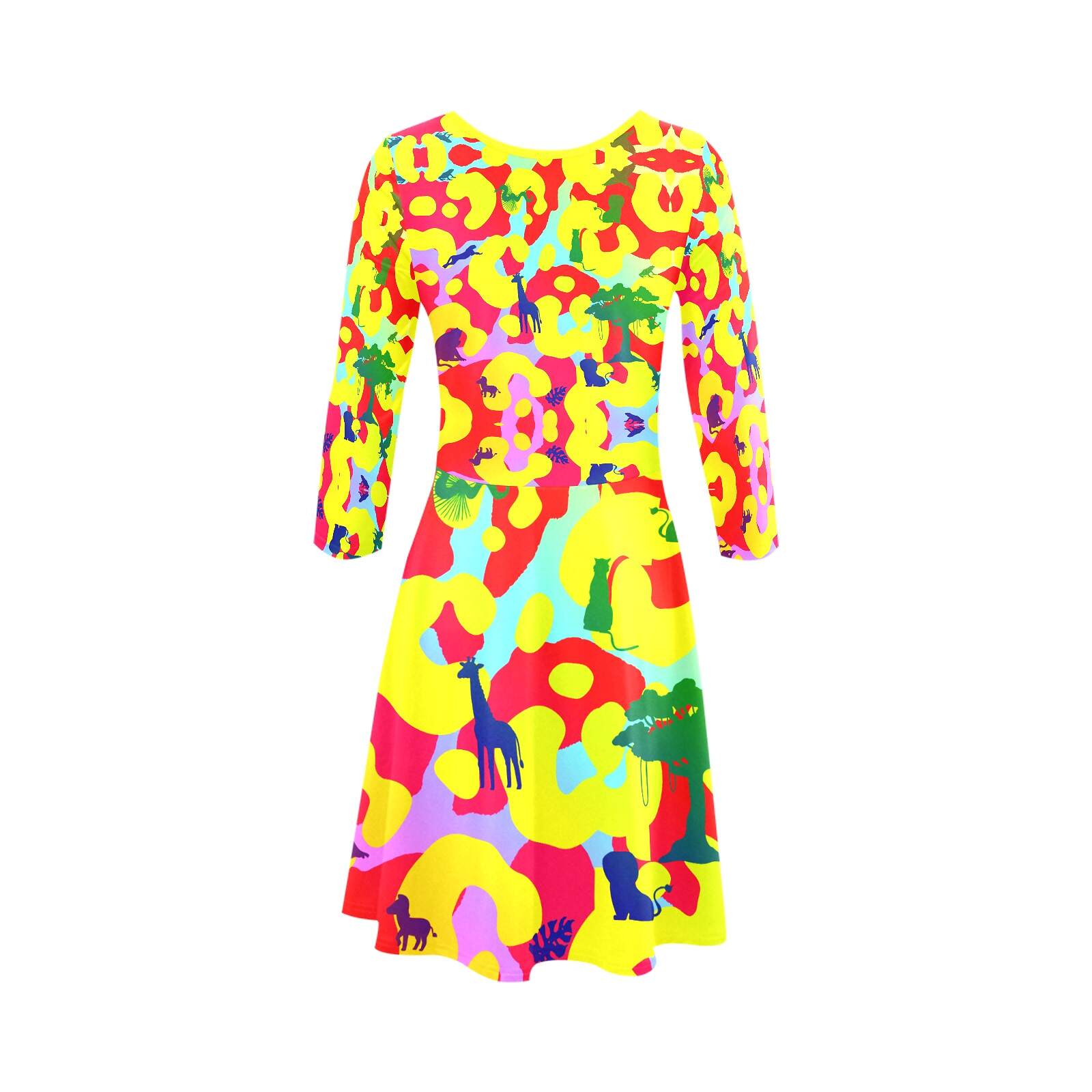 The-printer-lost-his-job™ Women's 3/4 Sleeve Cocktail Dress | Neon Safari