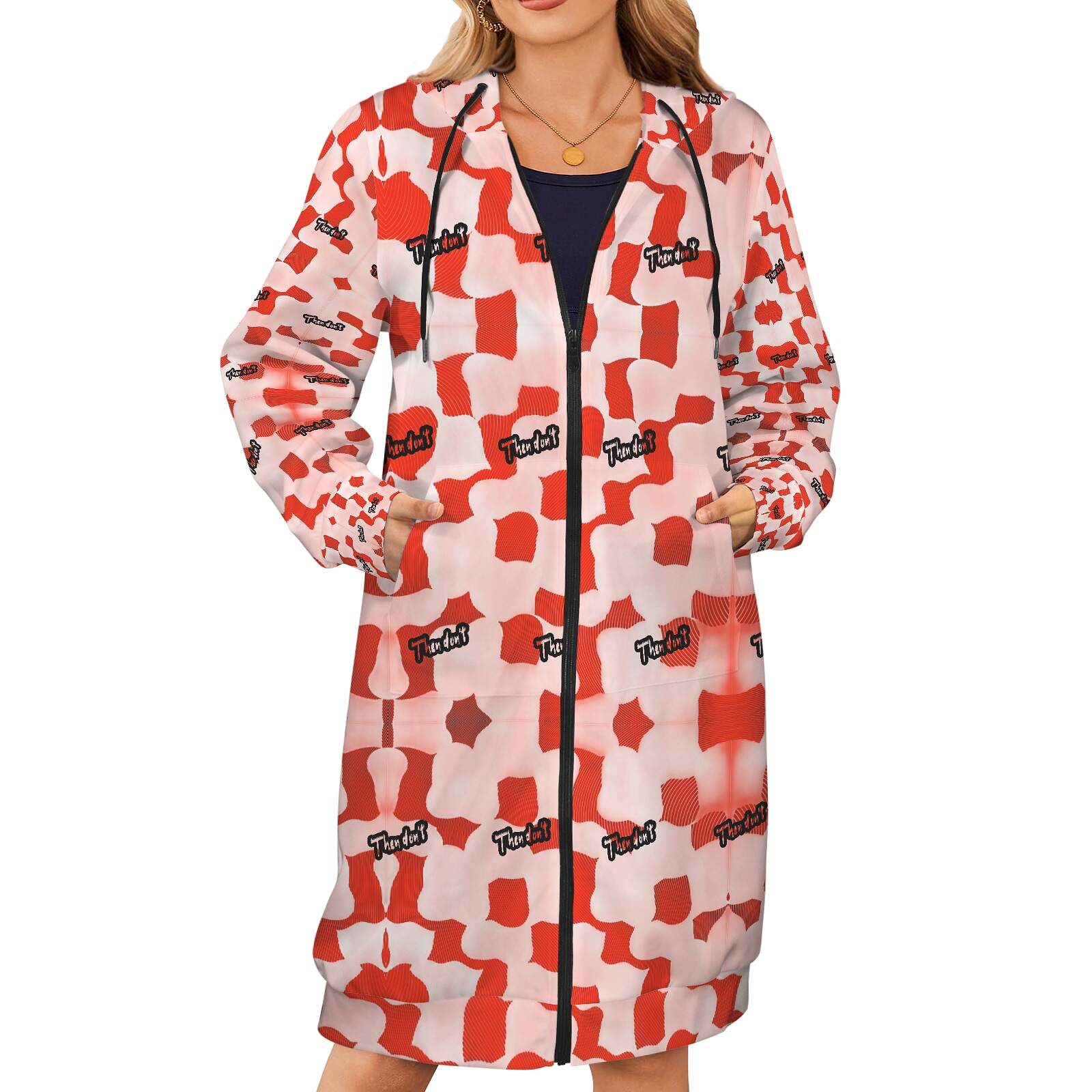 then dont womens long hoodie proto - Image 43