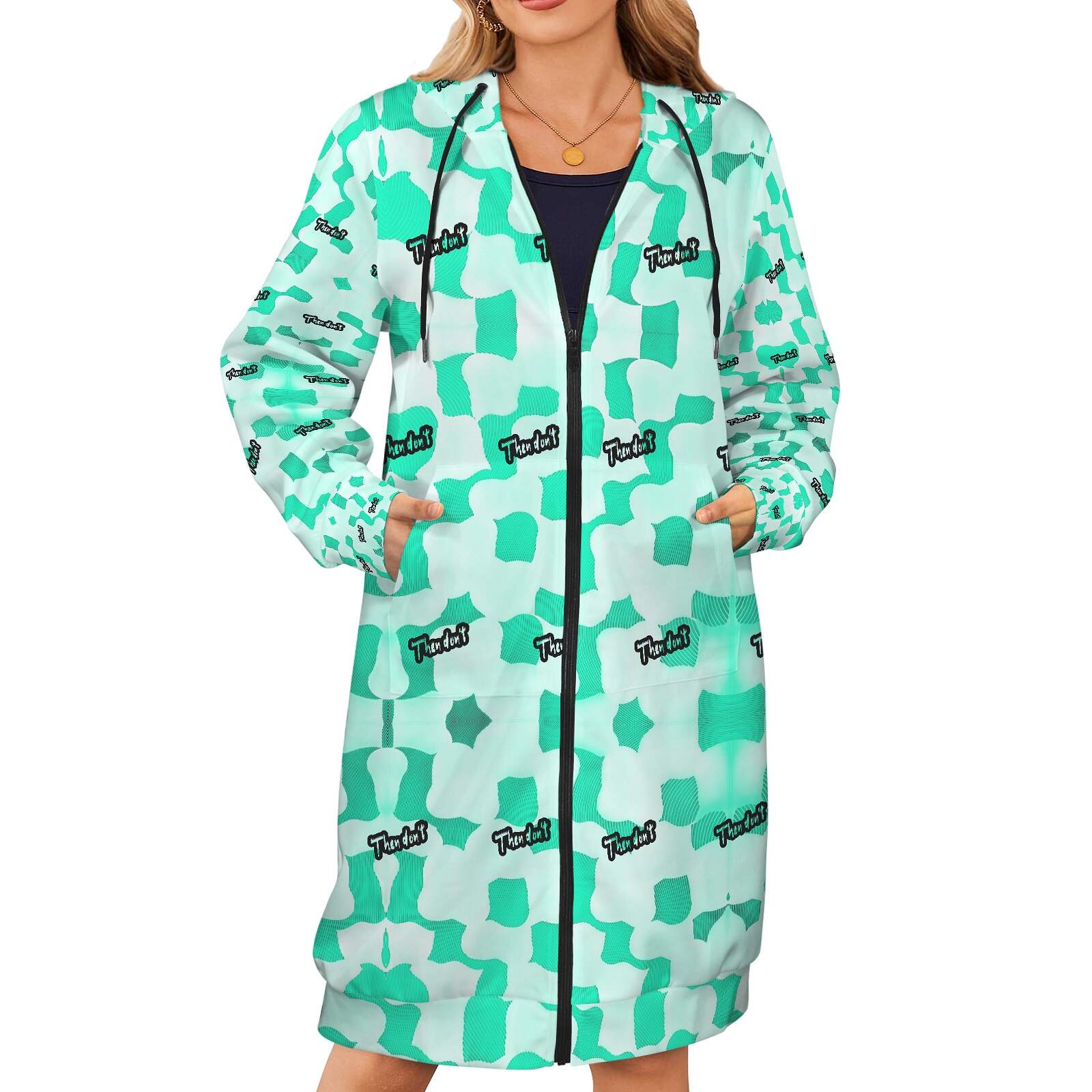 then dont womens long hoodie proto - Image 37