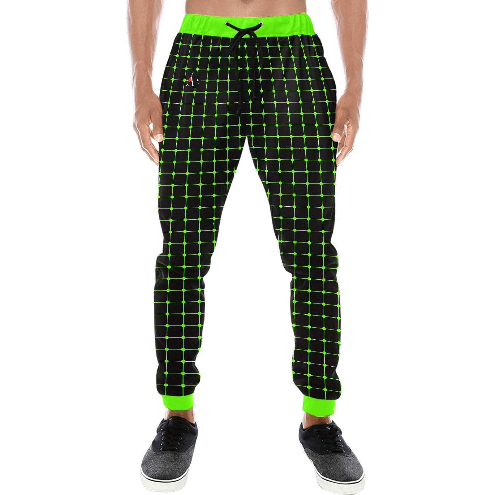 ArtDoggy™ Men's Jogger Pants | Connect in bright green