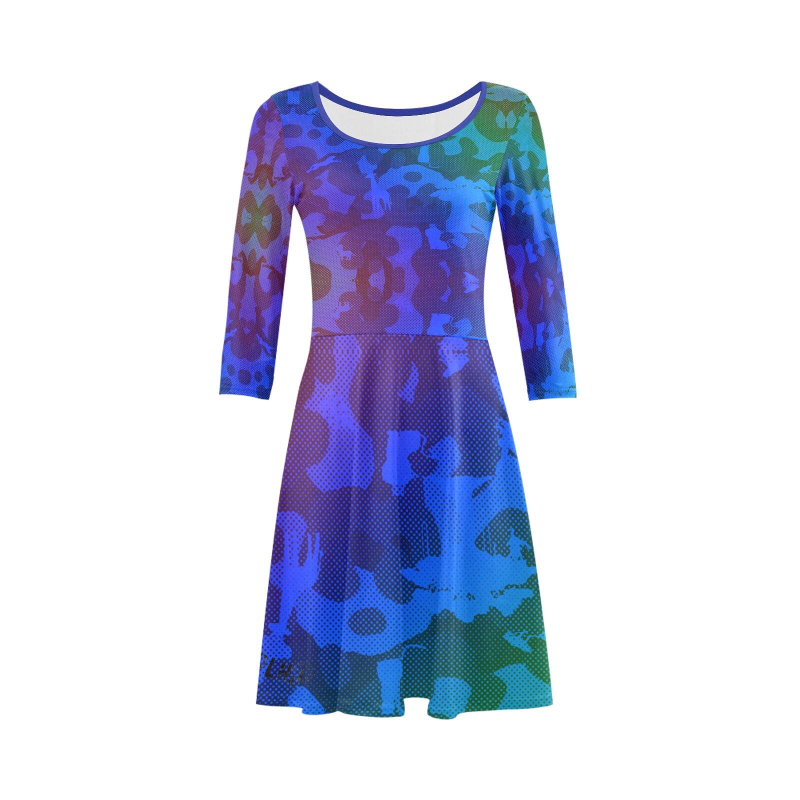 The-printer-lost-his-job™ Women's 3/4 Sleeve Cocktail Dress | Neon Safari