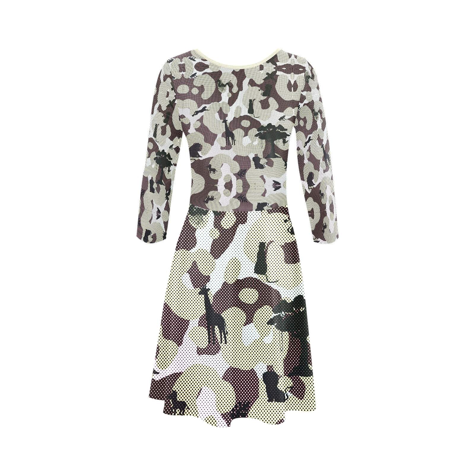 The-printer-lost-his-job™ Women's 3/4 Sleeve Cocktail Dress | Neon Safari