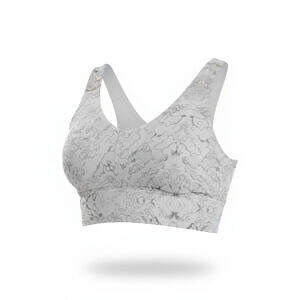 ArtDoggyâ„¢ Women’s Textured Sports Bra | Ripple in light grey ArtDoggyâ„¢ Women's Textured Sports Bra | Ripple in light grey